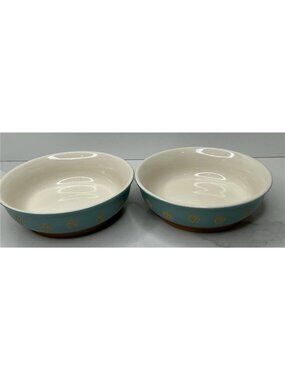 2 Spectrum Designz Cat Pet Bowls Dish 2021 Ceramic Cameron Pet Bowls New